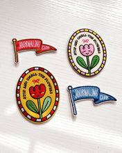 Load image into Gallery viewer, Stop and Smell the Flowers ✿ Stick-On Embroidered Patch (Pink)