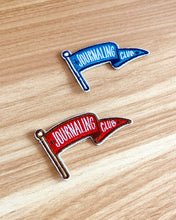 Load image into Gallery viewer, Journaling Club Flag ⚐ Stick-On Embroidered Patch (Red)