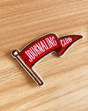 Load image into Gallery viewer, Journaling Club Flag ⚐ Stick-On Embroidered Patch (Red)