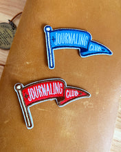 Load image into Gallery viewer, Journaling Club Flag ⚐ Stick-On Embroidered Patch (Red)