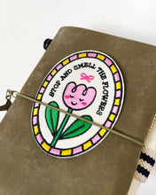 Load image into Gallery viewer, Stop and Smell the Flowers ✿ Stick-On Embroidered Patch (Pink)