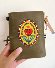 Load image into Gallery viewer, Stop and Smell the Flowers ✿ Stick-On Embroidered Patch (Red)