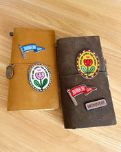 Load image into Gallery viewer, Journaling Club Flag ⚐ Stick-On Embroidered Patch (Red)