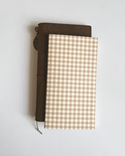 Load image into Gallery viewer, Gingham Brown Cream ✺ Travel-sized Journal