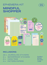 Load image into Gallery viewer, Mindful Shopper Ephemera Kit ๐