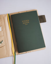 Load image into Gallery viewer, Sticker Keeper ◍ Pocket A6 Size (Forest Green with Gold Foil)