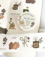 Load image into Gallery viewer, Joie de Vivre 🌼 Kiss-Cut Washi Tape (Pre-Cut Sticker Roll)