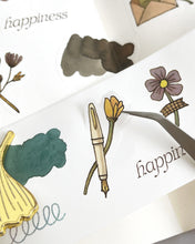 Load image into Gallery viewer, Joie de Vivre 🌼 Kiss-Cut Washi Tape (Pre-Cut Sticker Roll)