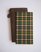 Load image into Gallery viewer, Plaid Green ✺ Travel-sized Journal