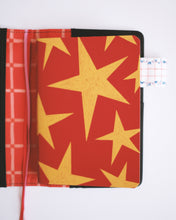 Load image into Gallery viewer, Stars Red ✺ A6 Pocket Journal