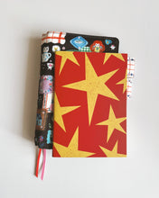 Load image into Gallery viewer, Stars Red ✺ A6 Pocket Journal | New Version