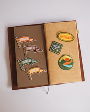 Load image into Gallery viewer, Journaling Club Flag ⚐ Stick-On Embroidered Patch (Yellow)