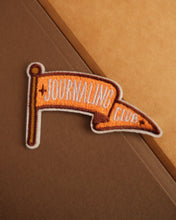Load image into Gallery viewer, Journaling Club Flag ⚐ Stick-On Embroidered Patch (Orange)
