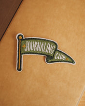 Load image into Gallery viewer, Journaling Club Flag ⚐ Stick-On Embroidered Patch (Green)