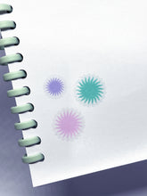 Load image into Gallery viewer, Golden & Colorful Sun Sticker Sheets