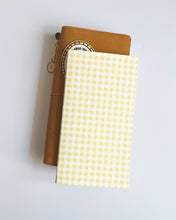 Load image into Gallery viewer, Gingham Yellow ✺ Travel-sized Journal