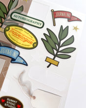 Load image into Gallery viewer, Journal Club PET Sticker Sheet (Brown)
