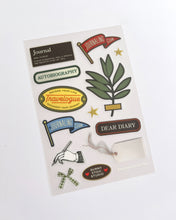 Load image into Gallery viewer, Journal Club PET Sticker Sheet (Brown)
