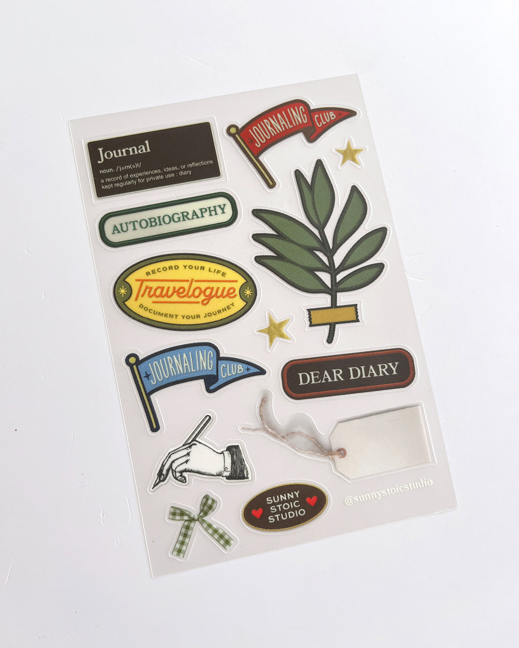 Journal Club PET Sticker Sheet (Brown)
