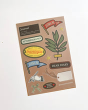 Load image into Gallery viewer, Journal Club PET Sticker Sheet (Brown)
