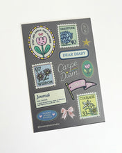 Load image into Gallery viewer, Journal Club PET Sticker Sheet (Navy)

