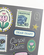 Load image into Gallery viewer, Journal Club PET Sticker Sheet (Navy)
