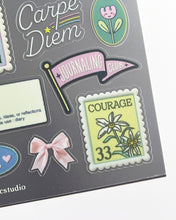 Load image into Gallery viewer, Journal Club PET Sticker Sheet (Navy)
