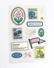 Load image into Gallery viewer, Journal Club PET Sticker Sheet (Navy)
