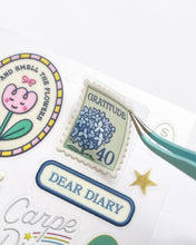 Load image into Gallery viewer, Journal Club PET Sticker Sheet (Navy)
