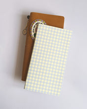 Load image into Gallery viewer, Gingham Green Blue Yellow ✺ Travel-sized Journal
