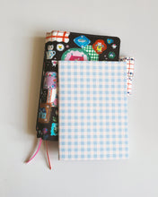 Load image into Gallery viewer, Gingham Pink Blue ✺ A6 Pocket Journal
