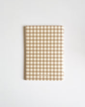 Load image into Gallery viewer, Gingham Brown Cream ✺ A6 Pocket Journal
