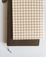 Load image into Gallery viewer, Gingham Brown Cream ✺ Travel-sized Journal
