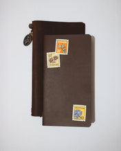 Load image into Gallery viewer, Stamps Dark Brown ✺ Travel-sized Journal
