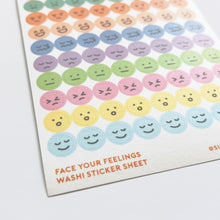 Load image into Gallery viewer, Face Your Feelings Washi Sticker Sheet
