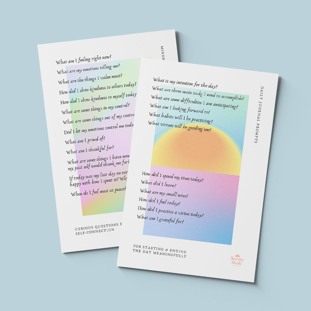 *Smaller* Daily & Mindful Journal Prompt Prints