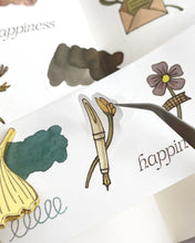 Load image into Gallery viewer, Joie de Vivre 🌼 Kiss-Cut Washi Tape (Pre-Cut Sticker Roll)
