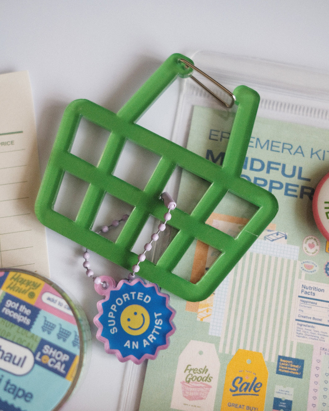 Add to Basket Carabiner + Charm