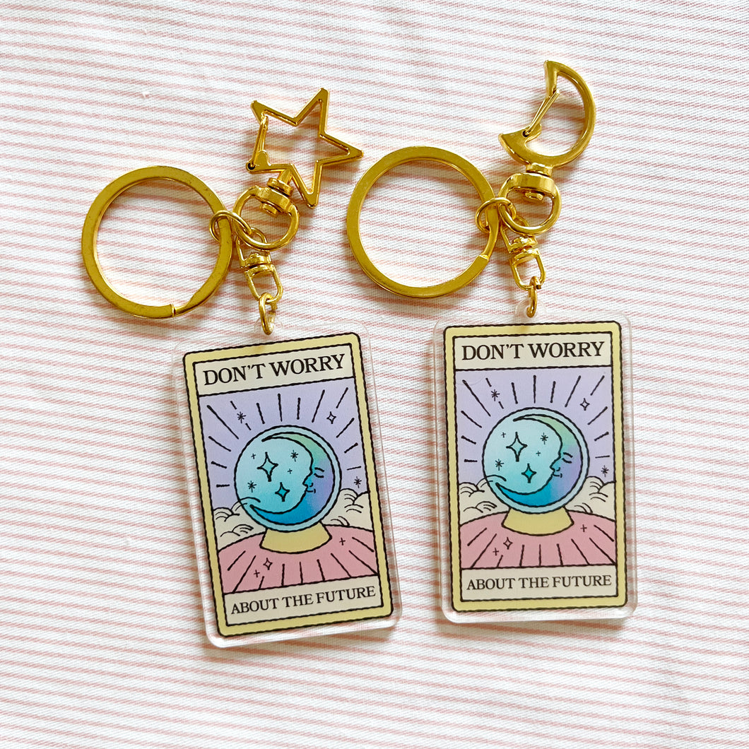 Don't Worry Tarot Keychain