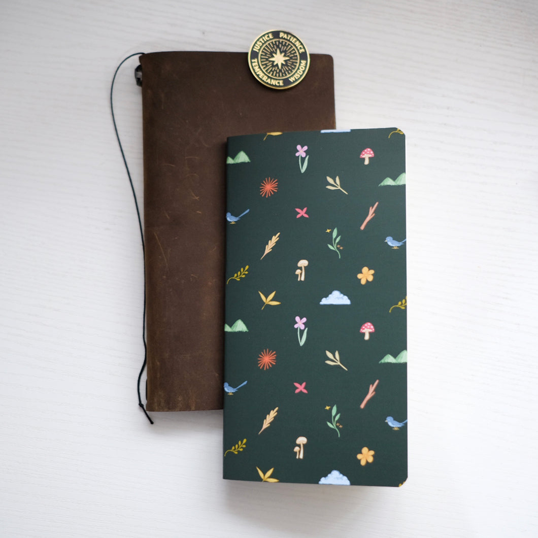 Nature Walk Moss ✺ Travel-sized Journal