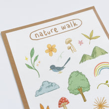 Load image into Gallery viewer, Nature Walk Washi Sticker Sheet
