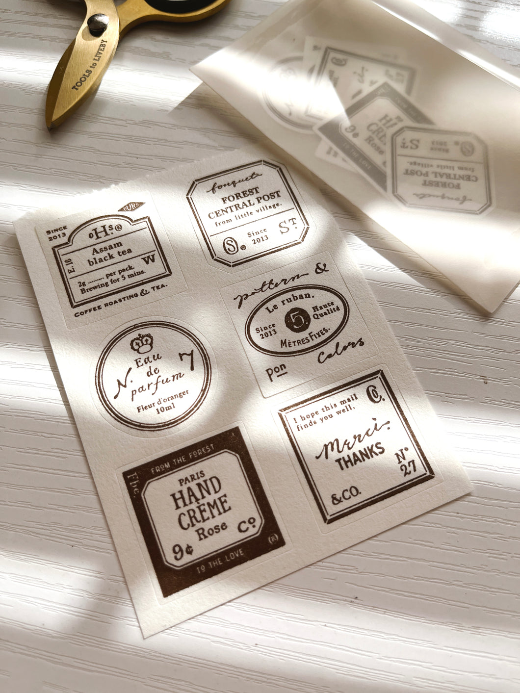 [SAMPLER] OURS Studio Grocery Labels Letterpress Badge Paper Deco