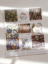 Load image into Gallery viewer, [SAMPLER] OURS Studio The Wayfarer&#39;s Journal Stamp Sticker Sheet with Gold Foil
