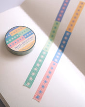 Load image into Gallery viewer, Pastel Deco Stars Slim Washi Tape
