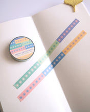 Load image into Gallery viewer, Pastel Deco Stars Slim Washi Tape
