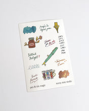 Load image into Gallery viewer, Pen &amp; Ink Magic ✨ Clear Sticker Sheet
