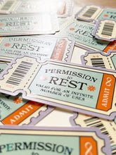 Load image into Gallery viewer, Permission to Rest Ticket ✧ Special Sticker Flake
