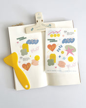 Load image into Gallery viewer, PLAY Collage 🎈 Rub-on Transfer Sticker Sheet

