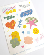 Load image into Gallery viewer, PLAY Collage 🎈 Rub-on Transfer Sticker Sheet
