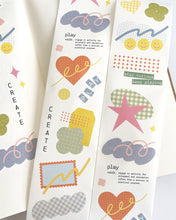 Load image into Gallery viewer, PLAY 🎈 Kiss-Cut Washi Tape (Pre-Cut Sticker Roll)
